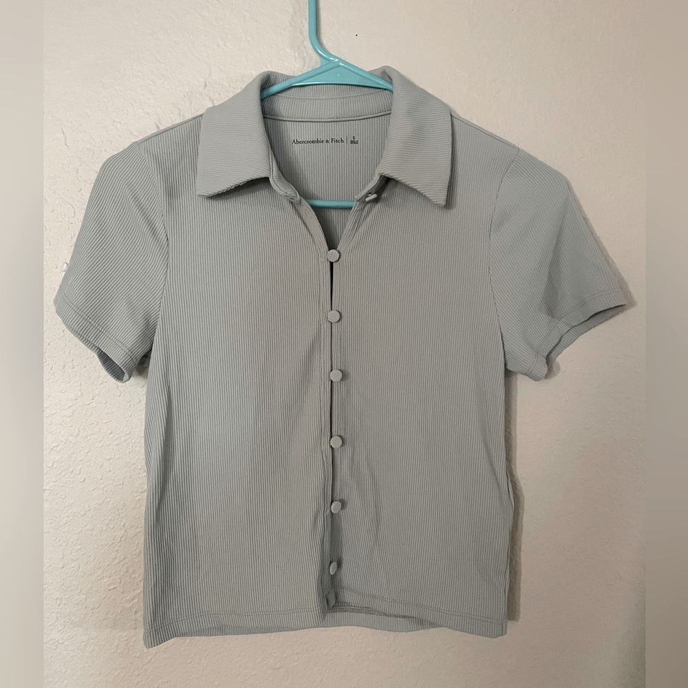ABERCROMBIE seamless ribbed polo